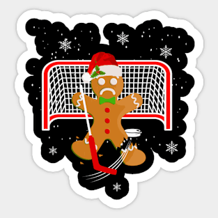 Hockey Goalie Gingerbread Goalie Sticker